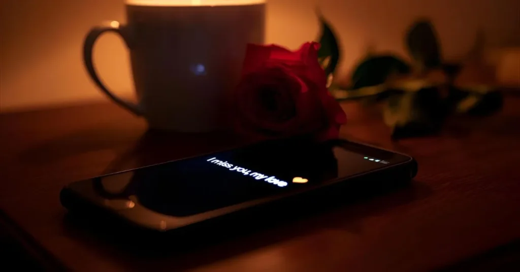 Romantic Messages Sent as Text Message