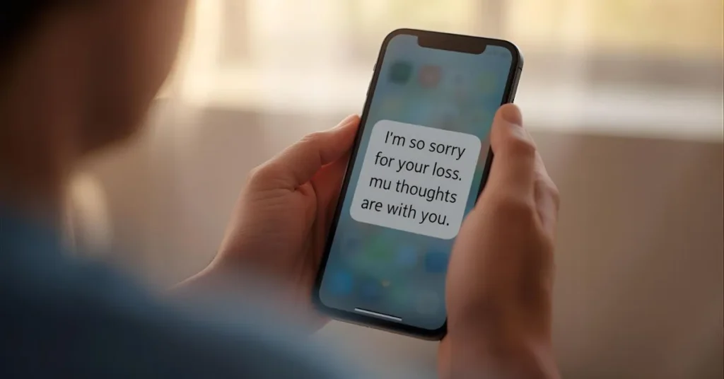Sympathy Messages Sent as Text Message