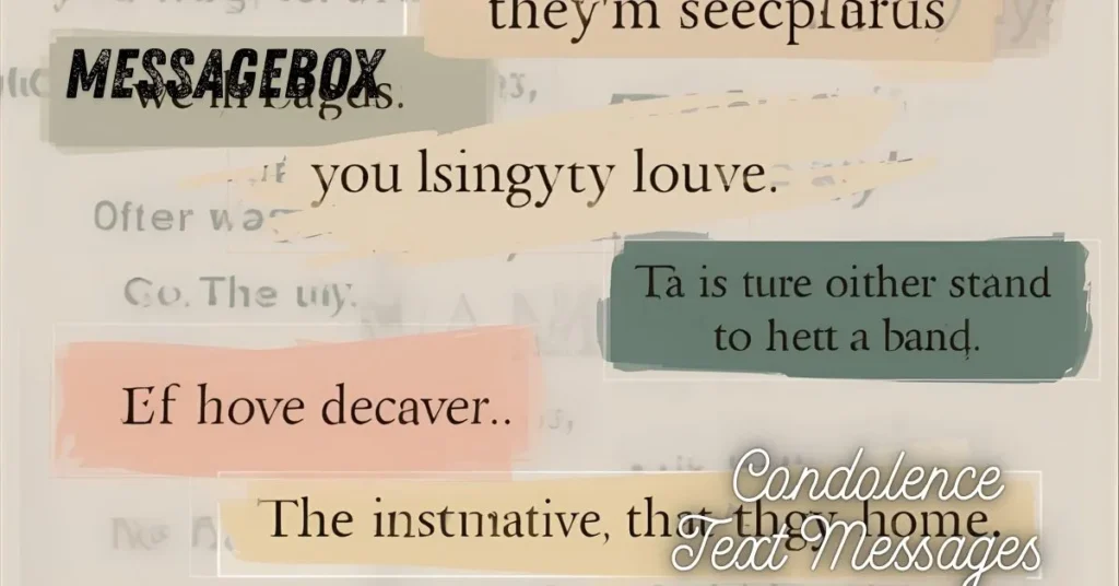 Condolence Text Messages