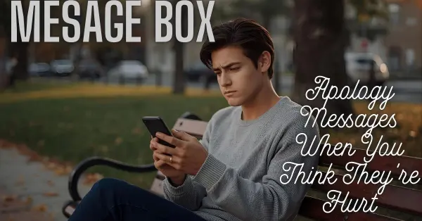 Apology Messages When You Think They're Hurt