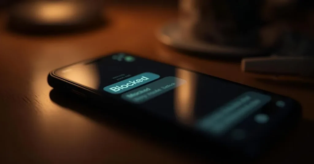 Blocked Text Message – Reflective & Thoughtful