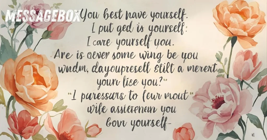 Comforting Messages for Yourself