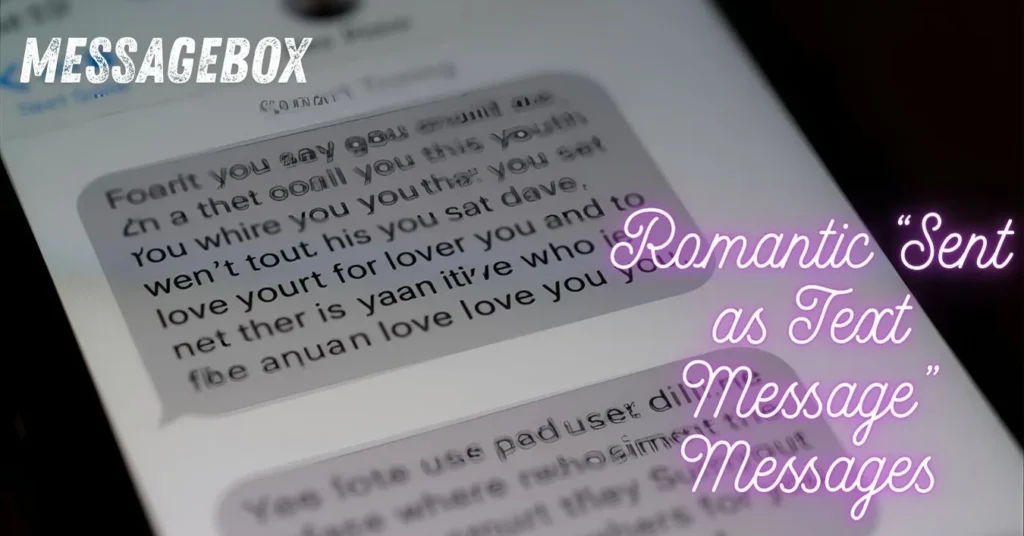 Romantic “Sent as Text Message” Messages