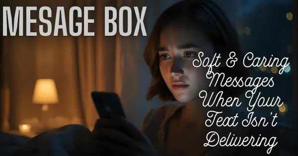 Soft & Caring Messages When Your Text Isn’t Delivering