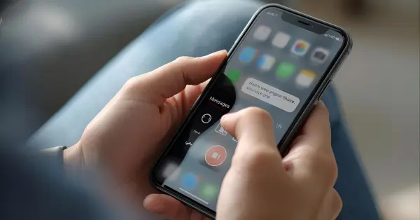 how to send an audio message on iPhone