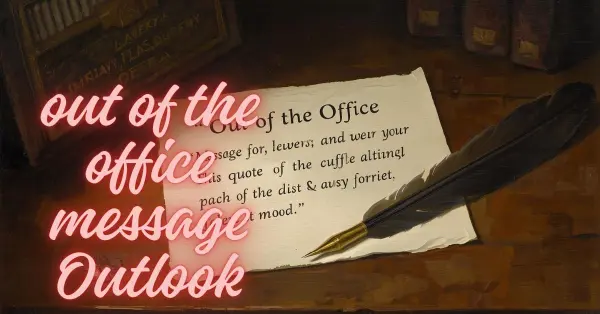 Out of The Office Message Outlook